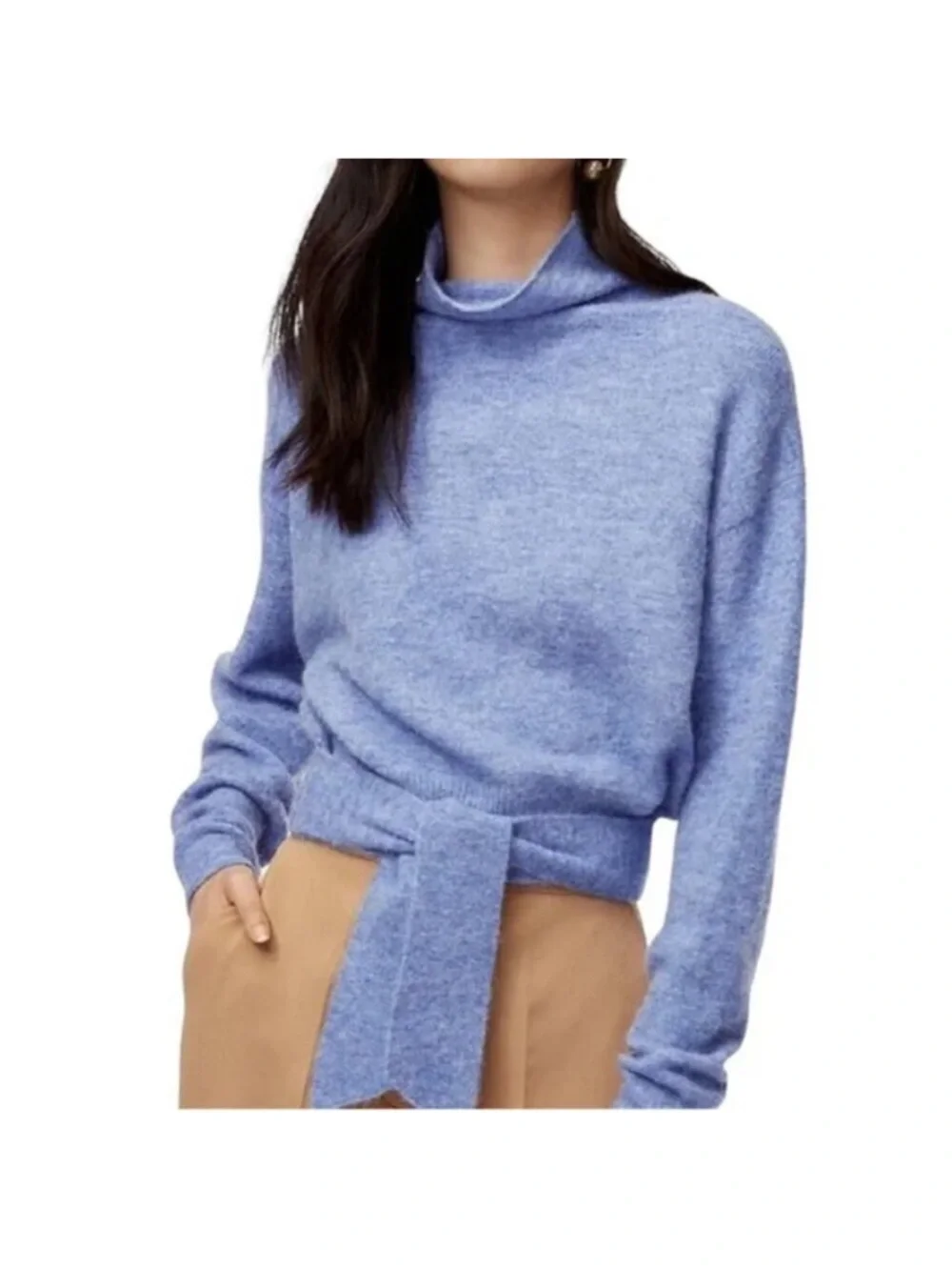 Aritzia Lorin Tie-Waist Turtleneck Sweater - Picture 1 of 2
